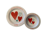 Love Plate and Bowl Set